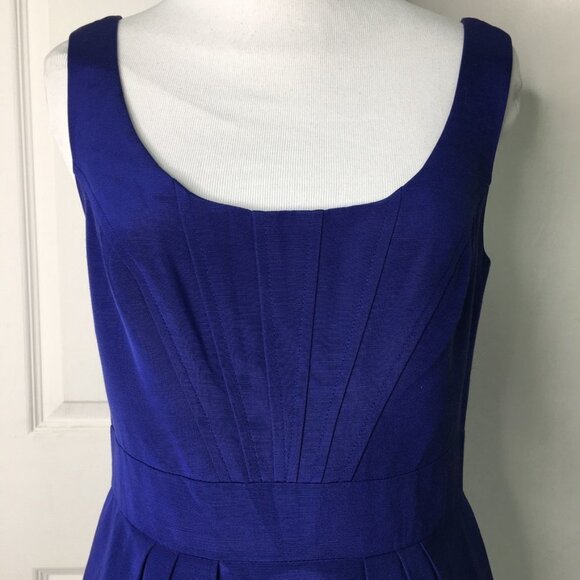 Shoshanna Royal Blue Open Flare Dress Size 4 - Picture 2 of 15